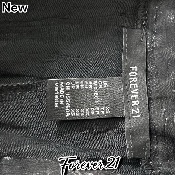 New Forever 21 Satin Split-Hem Palazzo Pants Black - Picture 7 of 10